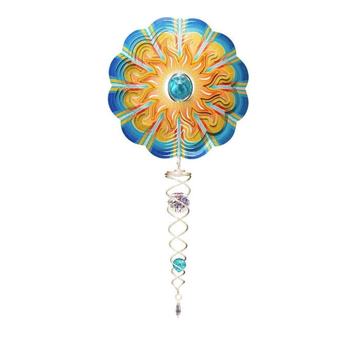 "Spinfinity : Crystal Aqua Sun - Mini Set -Spinfinity : Snowman Mini Set - Mini wind Spinner- Spinfinity Desiigns\nSpinfinity wind spinners \nSpinners- Wind Spinners - Sun  - Outdoor Decor- Decor"