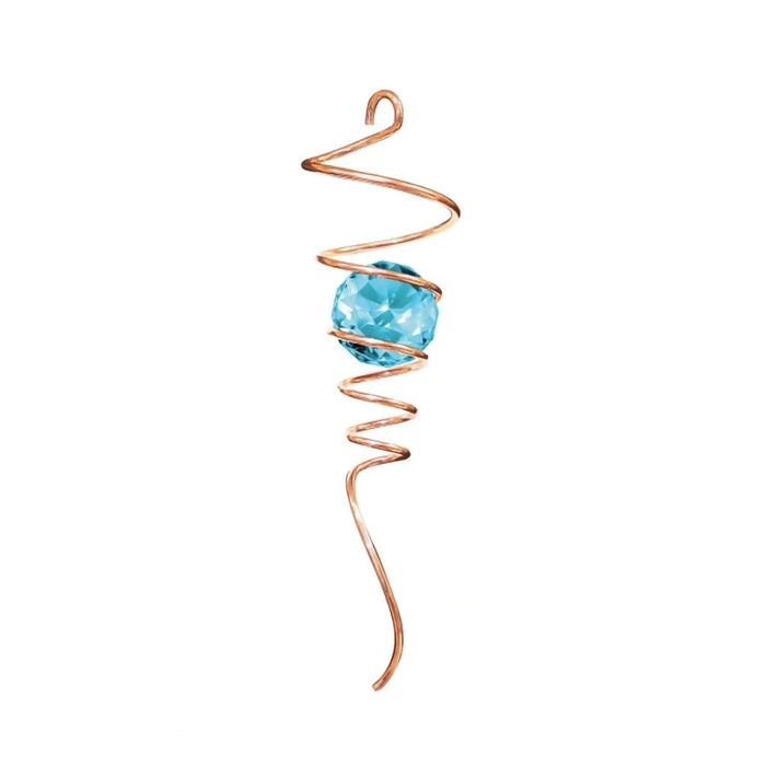 "Spinfinity : Spiral Tail-Copper/Aqua -Tail spinner Wind Spinner- Spinfinity Designs - Outdoor Decor- "
