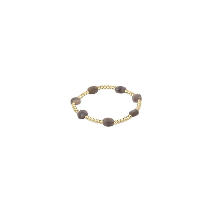 "Enewton Designer : Admire Gold 3mm Bead Bracelet - Gemstone in Labradorite -"