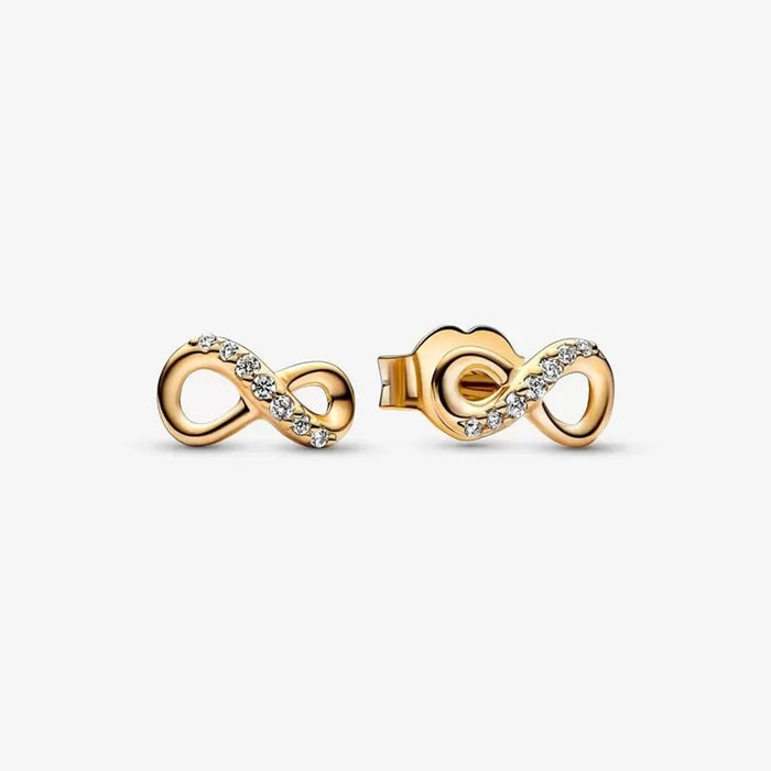 "PANDORA : Sparkling Infinity Stud Earrings -"