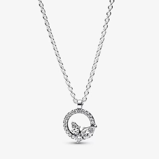 "PANDORA : Sparkling Herbarium Circle & Cluster Pendant Necklace -"
