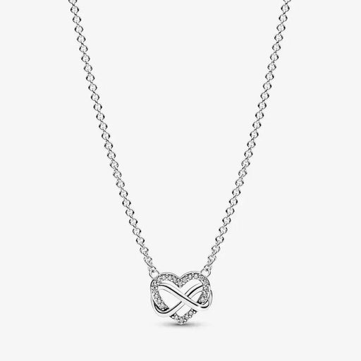 "PANDORA : Sparkling Infinity Heart Collier Necklace -"