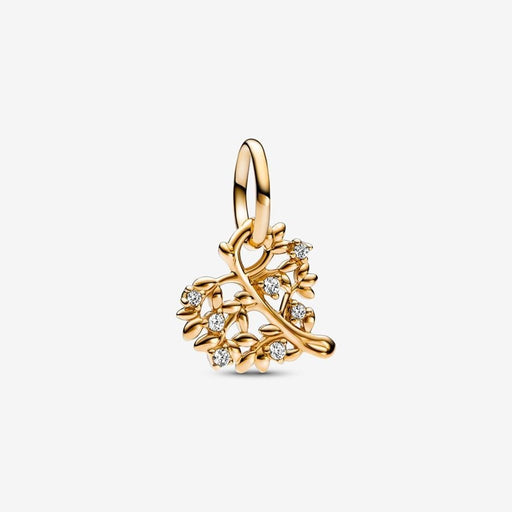 "PANDORA : Sparkling Heart & Family Tree Dangle Charm -"