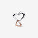 "PANDORA : Two-tone Openwork Infinity Heart Charm -"