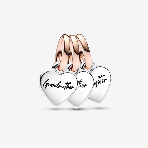 "PANDORA : Two-tone Splittable Family Generation of Hearts Triple Dangle Charm -"