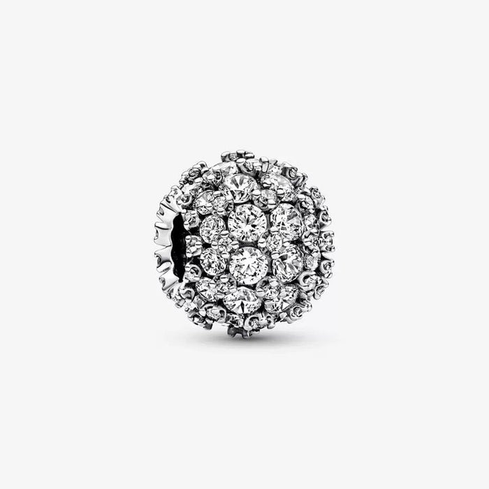 "PANDORA : Sparkling Pavé Round Charm -"