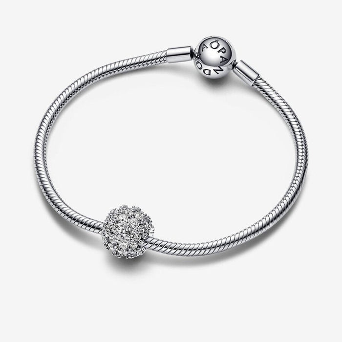 "PANDORA : Sparkling Pavé Round Charm -"