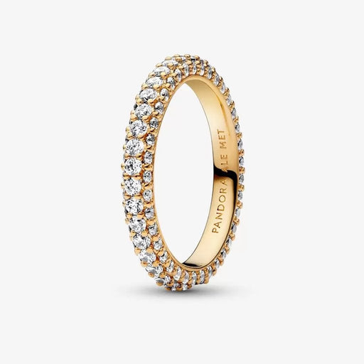 "PANDORA : Pandora Timeless Pavé Single-row Ring in Gold Plated -"