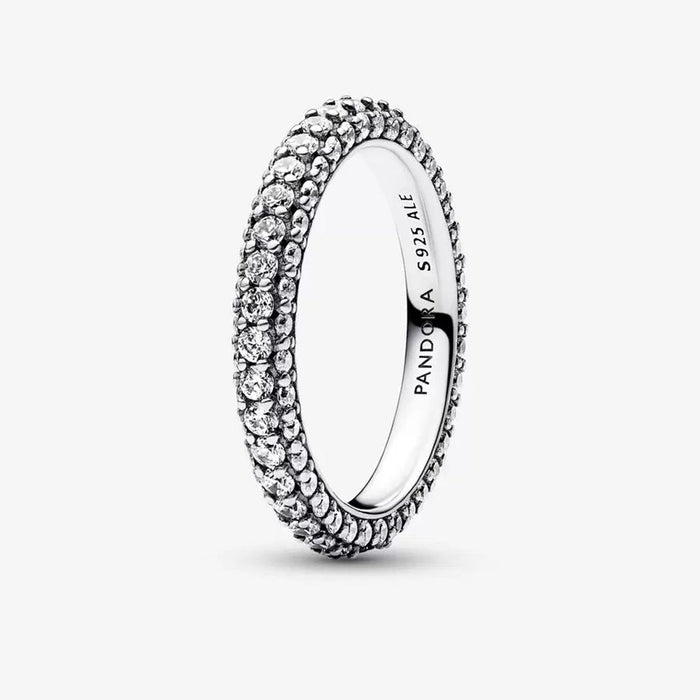 "PANDORA : Pandora Timeless Pavé Single-row Ring in Sterling Silver -"