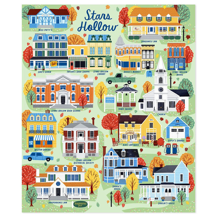 "Hallmark : Gilmore Girls Stars Hollow Map Blanket, 50x60 - Hallmark : Gilmore Girls Stars Hollow Map Blanket, 50x60"