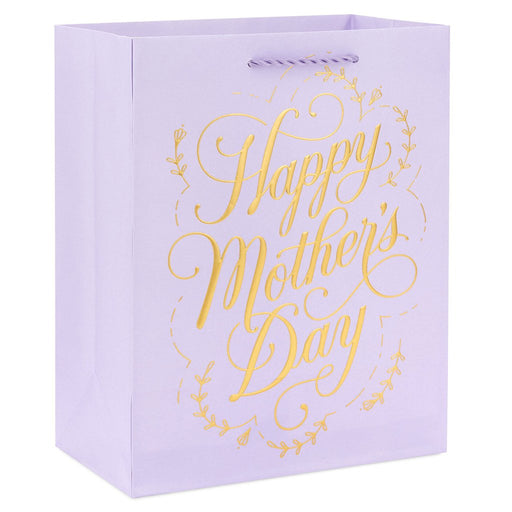 "Hallmark : 9.6\" Lilac and Gold Happy Mother's Day Medium Gift Bag - Hallmark : 9.6\" Lilac and Gold Happy Mother's Day Medium Gift Bag"