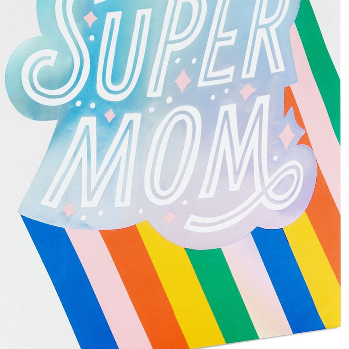 "Hallmark : 15.5\" Super Mom Extra-Large Gift Bag With Tissue Paper - Hallmark : 15.5\" Super Mom Extra-Large Gift Bag With Tissue Paper"