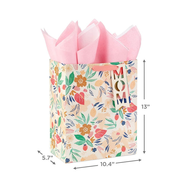 "Hallmark : 13\" Mom Floral Large Gift Bag With Tissue Paper - Hallmark : 13\" Mom Floral Large Gift Bag With Tissue Paper"