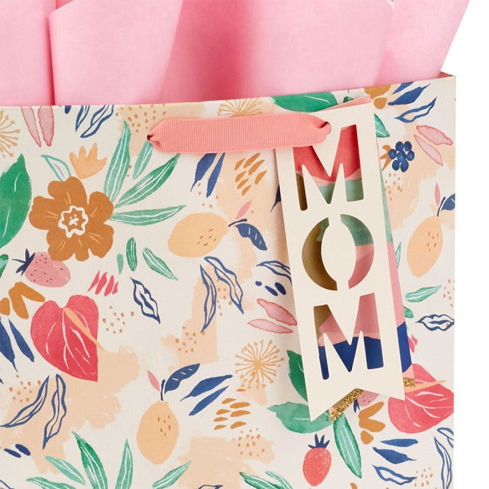 "Hallmark : 13\" Mom Floral Large Gift Bag With Tissue Paper - Hallmark : 13\" Mom Floral Large Gift Bag With Tissue Paper"