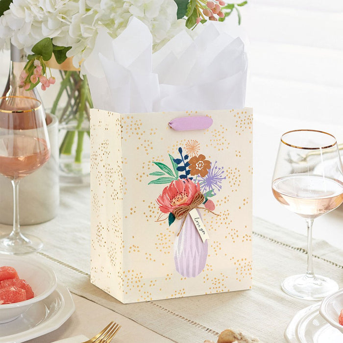 "Hallmark : 9.6\" Illustrated Bouquet Medium Gift Bag - Hallmark : 9.6\" Illustrated Bouquet Medium Gift Bag"