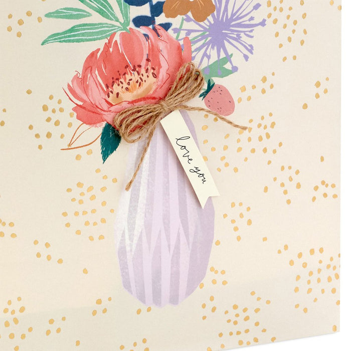 "Hallmark : 9.6\" Illustrated Bouquet Medium Gift Bag - Hallmark : 9.6\" Illustrated Bouquet Medium Gift Bag"