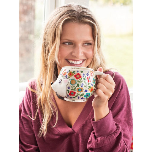 "Natural Life : Folk Art Coffee Mug - Hedgehog - Natural Life : Folk Art Coffee Mug - Hedgehog"