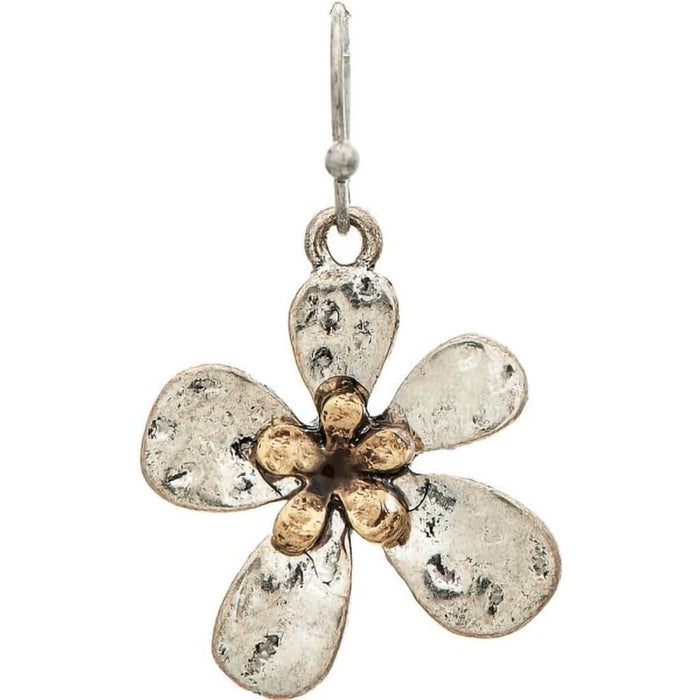 "Rain : Two Tone Fun Flower Earrings - Rain : Two Tone Fun Flower Earrings"