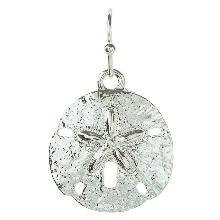 "Rain : Silver Sand Dollar Drop Earrings - Rain : Silver Sand Dollar Drop Earrings"