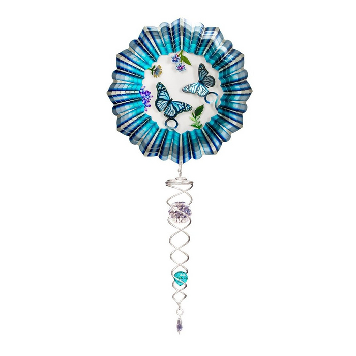 "Spinfinity :Animated Butterfly -Mini Set - Mini wind Spinner- Spinfinity Designs\nSpinfinity wind spinners -Spinners- Wind Spinners - Blue Butterfly - Outdoor Decor- Decor - Annie's Hallmark"