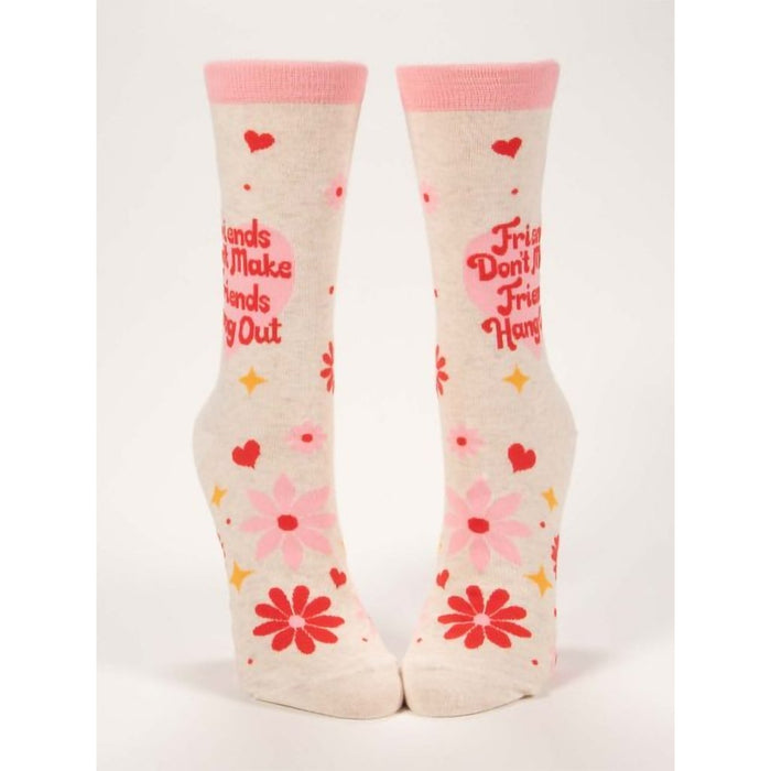 "Blue Q : Women's Crew Socks - \"Friends Don't Make Friends Hang Out\" - Blue Q : Women's Crew Socks - \"Friends Don't Make Friends Hang Out\""