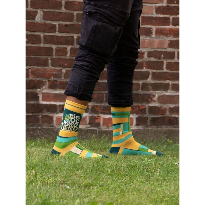 "Blue Q : Men's Crew Socks - \"Big Ol' Word Nerd\" - Blue Q : Men's Crew Socks - \"Big Ol' Word Nerd\""