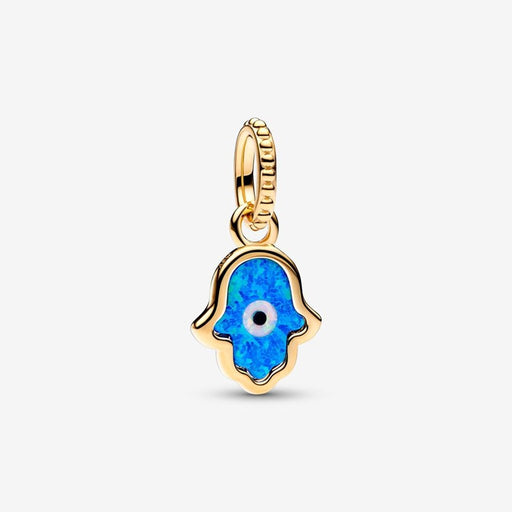 "PANDORA : Opalescent Blue Hamsa Hand Dangle Charm - PANDORA : Opalescent Blue Hamsa Hand Dangle Charm"
