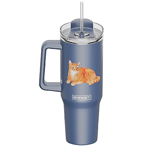 "Orange Tabby Cat Serengeti 40oz Stainless Steel Ultimate Tumbler - Orange Tabby Cat Serengeti 40oz Stainless Steel Ultimate Tumbler"