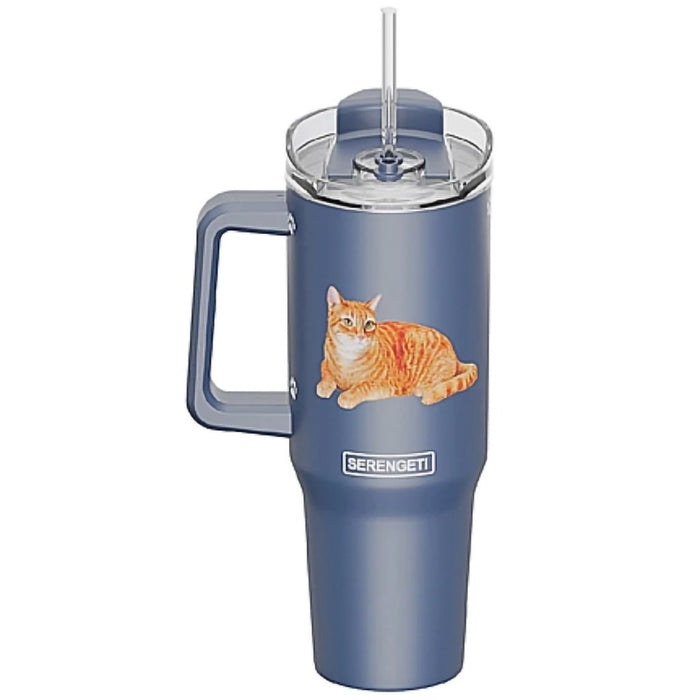"Orange Tabby Cat Serengeti 40oz Stainless Steel Ultimate Tumbler - Orange Tabby Cat Serengeti 40oz Stainless Steel Ultimate Tumbler"