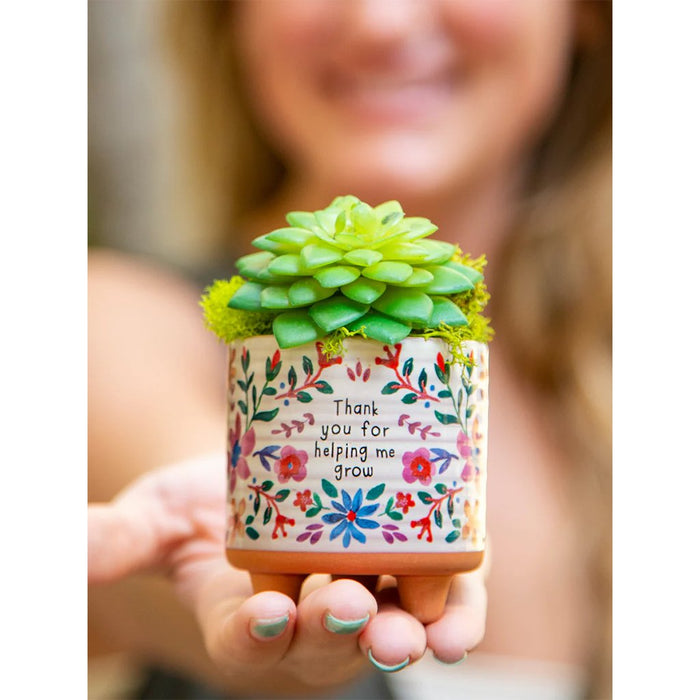 "Natural Life : Mini Artisan Planter - Thank You - Natural Life : Mini Artisan Planter - Thank You"