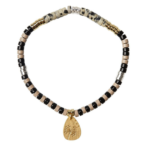 "Scout Curated Wears : Stone Intention Charm Bracelet - Dalmatian Jasper/Gold at Annie's Hallmark"