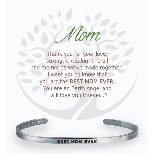 "Earth Angel : Mom Cuff Bracelet in Silver - Earth Angel : Mom Cuff Bracelet in Silver"