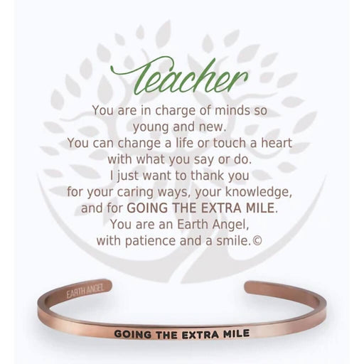 "Earth Angel : Teacher Cuff Bracelet in Rose Gold - Earth Angel : Teacher Cuff Bracelet in Rose Gold"