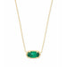 "Kendra Scott : Elisa Gold Pendant Necklace in Emerald Cat's Eye - Kendra Scott : Elisa Gold Pendant Necklace in Emerald Cat's Eye"