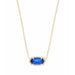 "Kendra Scott : Elisa Gold Pendant Necklace in Cobalt Cat's Eye - Kendra Scott : Elisa Gold Pendant Necklace in Cobalt Cat's Eye"