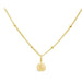 "Stia : Love Letter \"L\" Mini Disk Necklace in Gold - Stia : Love Letter \"L\" Mini Disk Necklace in Gold"