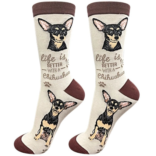 "Life Is Better With A Black Chihuahua Unisex Socks - Life Is Better With A Black Chihuahua Unisex Socks"