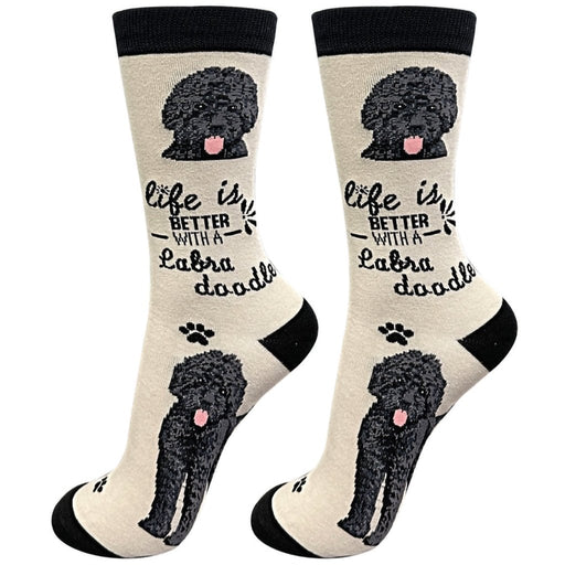 "Life Is Better With A Black Labradoodle Unisex Socks - Life Is Better With A Black Labradoodle Unisex Socks"