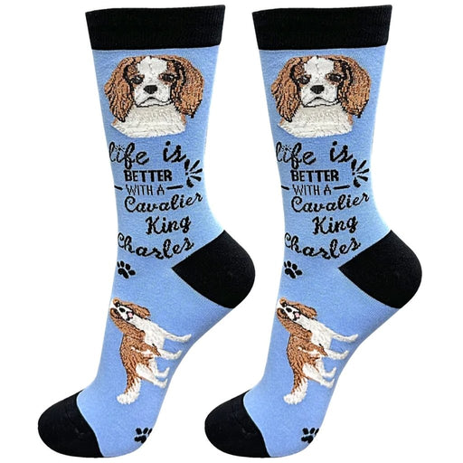 "Life Is Better With A Cavalier King Charles Unisex Socks - Life Is Better With A Cavalier King Charles Unisex Socks"