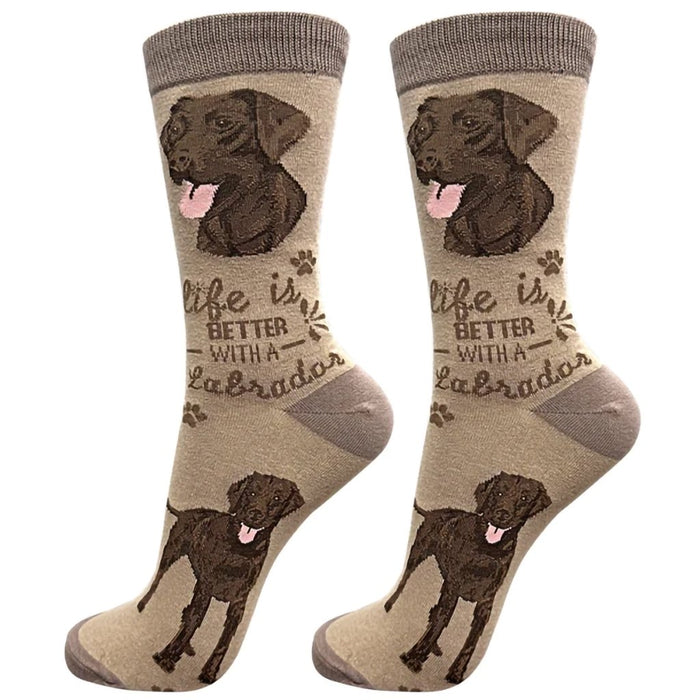 "Life Is Better With A Chocolate Labrador Unisex Socks - Life Is Better With A Chocolate Labrador Unisex Socks"