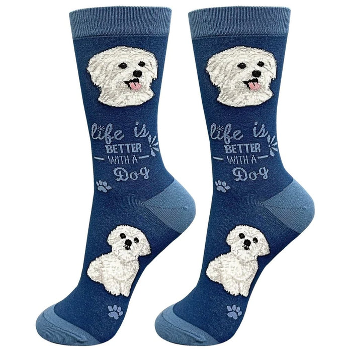 "Life Is Better With A Maltese Unisex Socks - Life Is Better With A Maltese Unisex Socks"