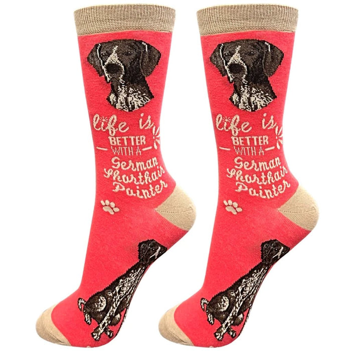 "Life Is Better With A German Shorthair Pointer Unisex Socks - Life Is Better With A German Shorthair Pointer Unisex Socks"