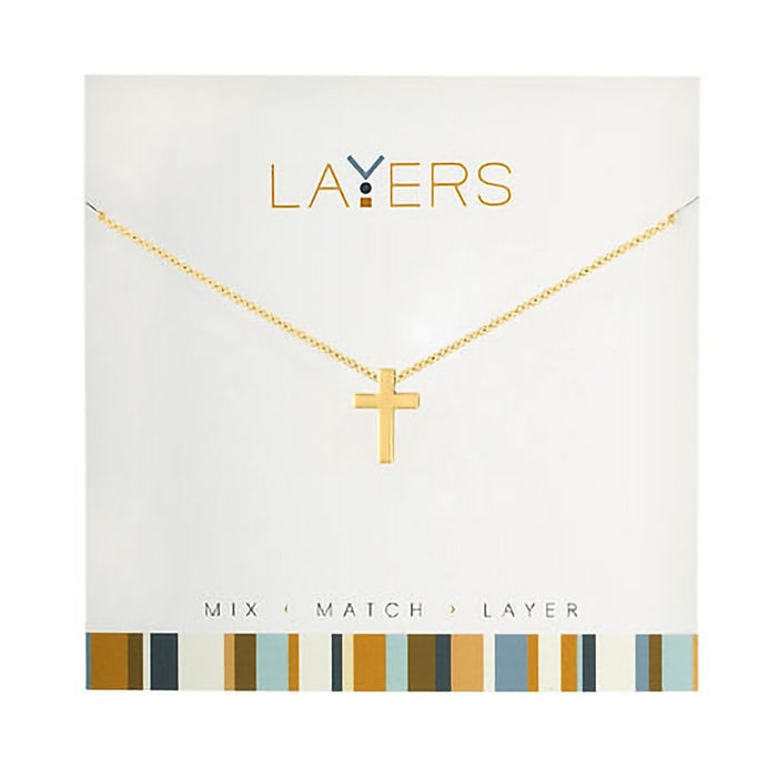"Center Court : Gold Cross Layers Necklace - Center Court : Gold Cross Layers Necklace"