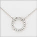"Center Court : Silver CZ Decorative Circle Layers Necklace - Center Court : Silver CZ Decorative Circle Layers Necklace"