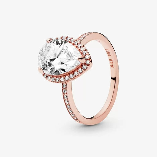 "PANDORA : Sparkling Teardrop Halo Ring - PANDORA : Sparkling Teardrop Halo Ring"