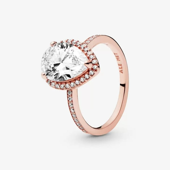 "PANDORA : Sparkling Teardrop Halo Ring - PANDORA : Sparkling Teardrop Halo Ring"