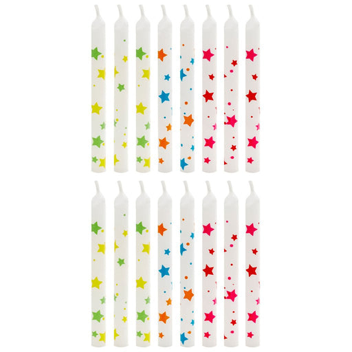 "Hallmark : Scattered Stars White Birthday Candles, Set of 16 - Hallmark : Scattered Stars White Birthday Candles, Set of 16"