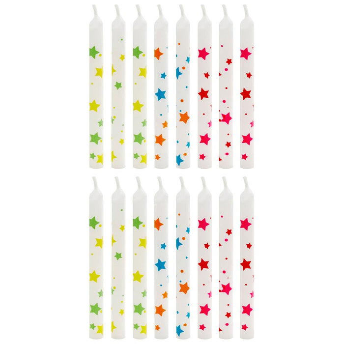 "Hallmark : Scattered Stars White Birthday Candles, Set of 16 - Hallmark : Scattered Stars White Birthday Candles, Set of 16"