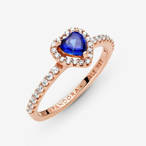 "PANDORA : Sparkling Blue Elevated Heart Ring - PANDORA : Sparkling Blue Elevated Heart Ring"