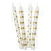 "Hallmark : Gold Stripes and Polka Dots on White Birthday Candles, Set of 16 - Hallmark : Gold Stripes and Polka Dots on White Birthday Candles, Set of 16"